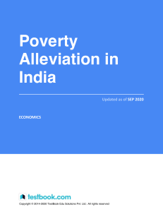 Poverty Alleviation in India - Study Notes