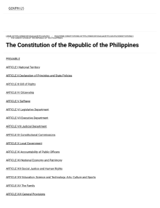 The Constitution of the Republic of the Philippines   Official Gazette of the Republic of the Philippines