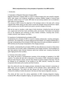 Principles of Operation of an MRI Machine