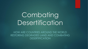Desertification strategies