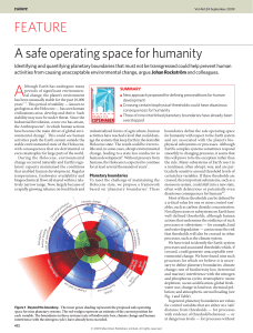 2009-A safe operating space for humanity