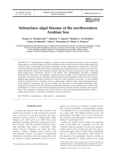 Piontkovski et al. - 2017 - Subsurface algal blooms of the northwestern Arabian Sea