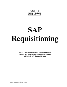 SAP Requisitioning