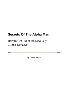 Secrets of the Alpha Male