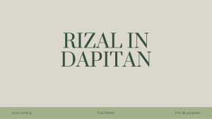 Rizal in dapitan