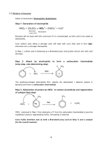 nitration of benzene