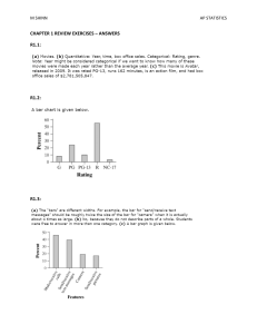 CHAPTER 1 REVIEW EXERCISES - KEY