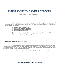 Cyber Security & Cyber Attacks (Presnter's Draft 1) (1)