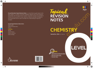 Chemistry O Level Topical Revision Notes