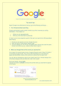 Top Google Tips