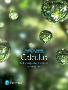 Adams - Calculus A Complete Course - 9e Editie