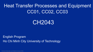CH2043 – 6 Convective Heat Transfer - Part 2