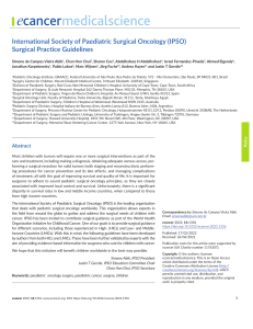 Surgical Practice Guidelines IPSO 2022