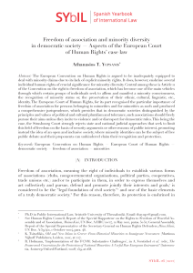 Freedom of Association and Minority Diversity in Democratic Society - Aspects of the European Court of Human Rights' Case Law