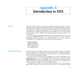 Introduction to EES