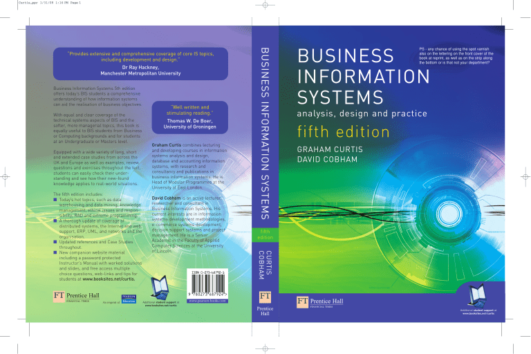 4 Business Information Systems Analysis Design Practice