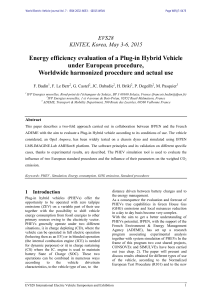 Energy Efficiency Evaluation of a Plug-in Hybrid V
