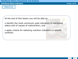 Presentation0282 Nutritional Status of indicators