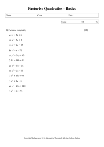 Factorise Quadratics – Basics - 2 (1)