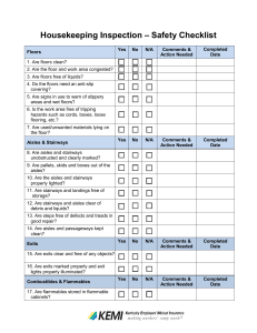 Housekeeping Inspection Safety Checklist