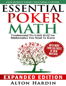 Alton Hardin - Essential Poker Math, Fundamental No-Limit Hold’em Mathematics You Need to Know (2016)