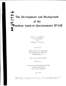 Development and Background of the PAQ