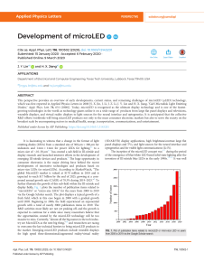 2020-Development of microLED