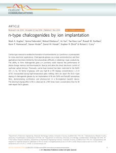 n-type chalcogenides by ion implantation share
