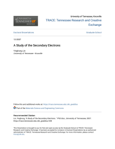 A Study of the Secondary Electrons