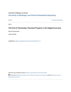 The End of Ownership  Personal Property in the Digital Economy