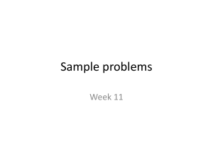 Sample problems week 11