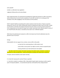 Carlil v Carbolic - 1L Contracts