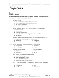 12.1-12.2 Chapter Test A