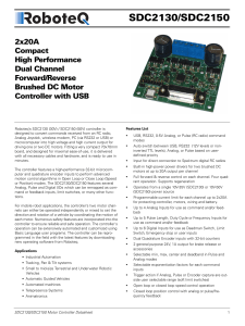 SDC2130/SDC2150 Motor Controller Datasheet