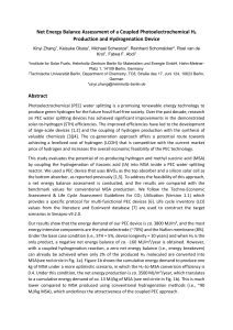 Net Energy Balance Assessment of a Coupled Photoelectrochemical H2 Production and Hydrogenation Device