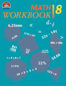 Math Workbook - Grade 8