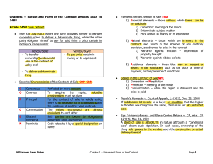 Chapter1 Nature and Form of the Contract