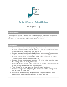 Arun's Tablet Rollout Project Charter