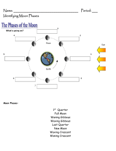Moon Phases IN-CLASS WORKSHEET #2  