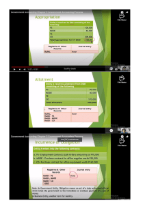 Governemtn Accounting (Disbursement cycle)