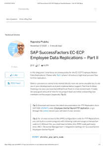 SAP SuccessFactors EC-ECP Employee Data Replications – Part II   SAP Blogs
