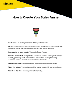 How to create your Sales Funnel