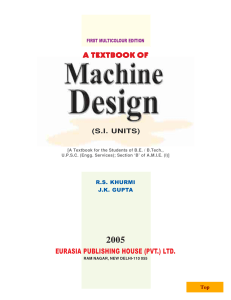 Design of machine drive 