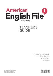american english file tercera edición volumen 1