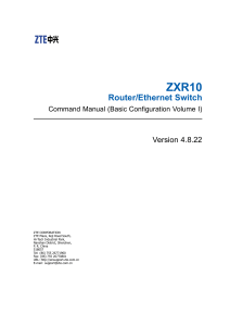 ZXR10 Router Ethernet Switch Command Man