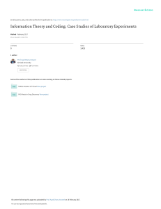 InformationTheoryandCodingLABORATORY