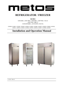 metos refrigerator/ freezer