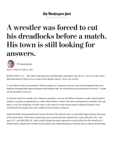 A wrestler was forced to cut his dreadl...ing for answers. 