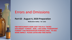 Errors and Omissions Email