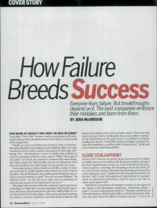 How Failure Breed Success